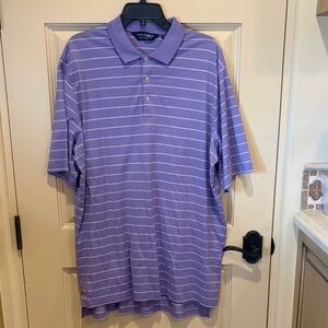 Polo Golf Men's Lavender Striped Polo Shirt